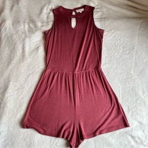 Reddish pink romper, size large